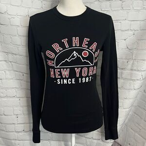 Aeropostale Black Thermal Long Sleeves Shirt - XS